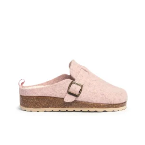 Slippers BIO Fieltro Rosa con hebilla