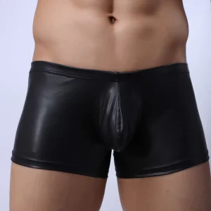 Bóxer de cuero mate simulación