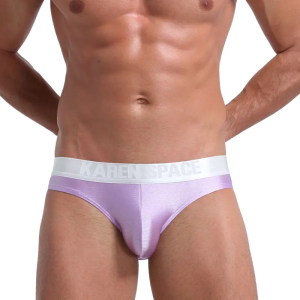 Suspensorio brief seda brillante morado