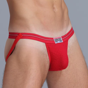 Suspensorio de algodón elastico delgado rojo