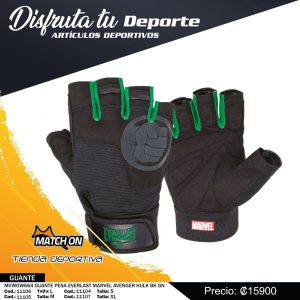 GUANTE PESA EVERLAST MARVEL AVENGER HULK BK GN