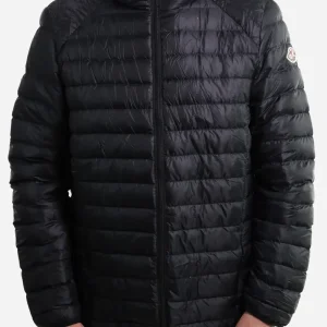 Men Parka Long Sleeve With Hood With Bag - Black