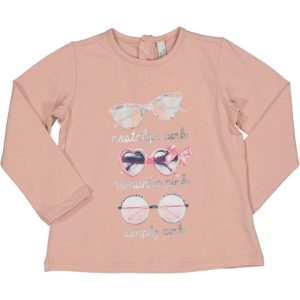 camiseta gafas rosa empolvado birba