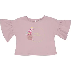 camiseta manga volantes lila birba