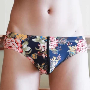 Brief estampado de poliamida estampado floral