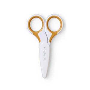tijeras de bebé con tapa mostaza saro