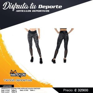 LEGGING FEM EVERLAST BLACK PANTHER