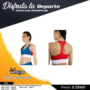 BRA FEM EVERLAST CAPTAIN AMERICA BLUE