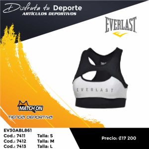 BRA FEM EVERLAST BLUSH BLACK/WHITE