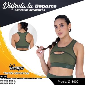 BRA FEM EVERLAST BLUSH OLIVE/DARK GREEN