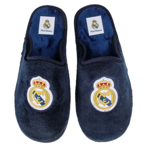 Zapatillas de casa Real Madrid Oficiales Temporada 24-25 en Suatex Azul Marino (Suela Ligera)