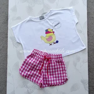 Conjunto MON PETIT Gallina Camiseta Corta y Short