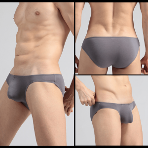 Tanga modal color gris sólido