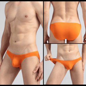 Tanga modal color naranja sólido
