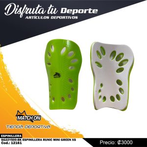 ESPINILLERA RUNIC MINI GREEN XS