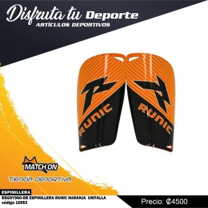 ESPINILLERA RUNIC NARANJA  UNITALLA