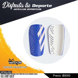 ESPINILLERA ADIDAS HW TIRO SG CLB UNISEX AZUL