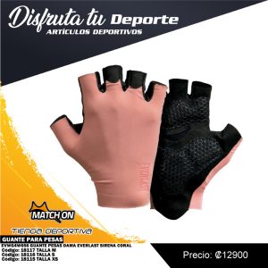 GUANTE PESAS DAMA EVERLAST SIRENA CORAL