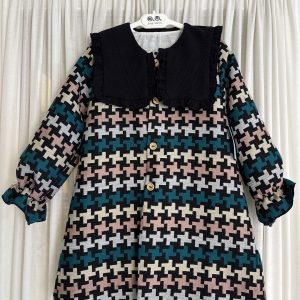 Vestido Azahar Multicolor cuello negro