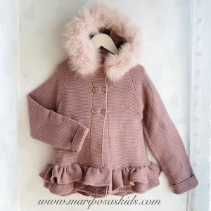 TRENCA Punto ROSA con Pelo Natural MI LUCERO