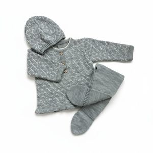 Conjunto Visy 3P Jersey + Polainas + Gorrito. Verde/Beig