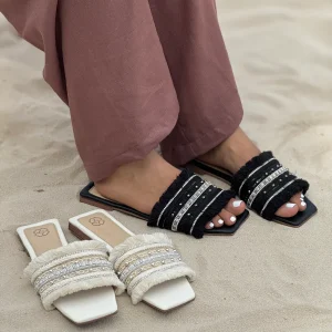 Sandalias Planas con Toques Brillantes P1485 para mujer | Maraldo