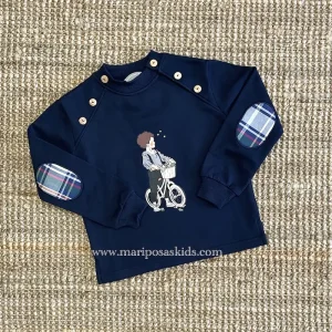 Sudadera BICICLETA Mon Petit Bonbon Niño