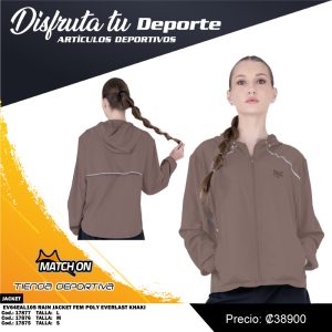 RAIN JACKET FEM POLY EVERLAST KHAKI