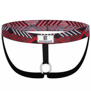 Suspensorio con anillo de silicón color rojo