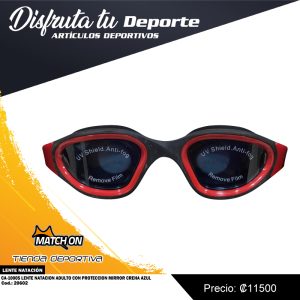 LENTE NATACION CREHA PROFESIONAL ADULTO TOP ROJO