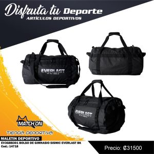 MALETIN DE GIMNASIO SISMIC EVERLAST BK