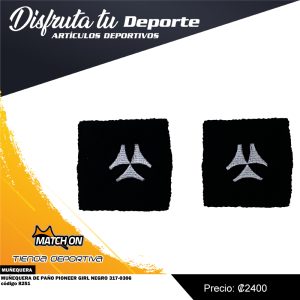 MUÑEQUERA DE PAÑO PIONEER GIRL NEGRO