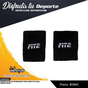 WIRSTB-02/BLACK MUÑEQUERA PAÑO LARGA FIT2 (PAR)