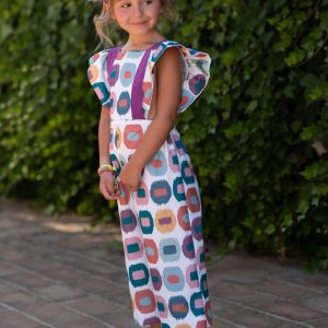 Peto Niña Desmontable Estampado Geometrico con Tirantes