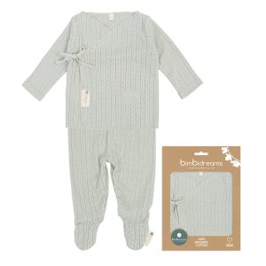 conjunto algodon deshagujado verde menta 0-1 mes coimasa