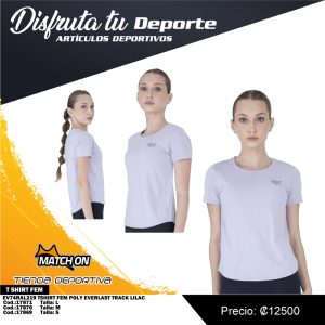 TSHIRT FEM POLY EVERLAST TRACK LILAC