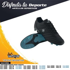 TACO FUTBOL PIONEER NEGRO TURQUESA