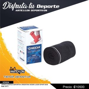 VENDA ELÁSTICA DEPORTIVA ARGENTINA NEGRO LEXER SPORT