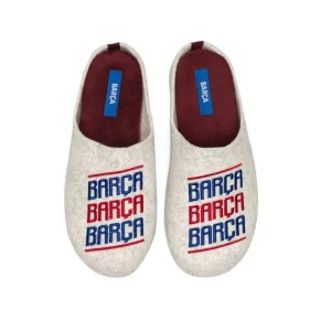 Slippers FC Barcelona Gris Barça Letras