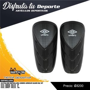 21376U-090 ESPINILLERA UMBRO ARMOUR GUARD BK/WT