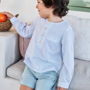 Camisa Rayas. Azul/Blanco