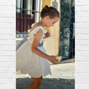 Vestido LAPEPPA Blanco Roto Bordado