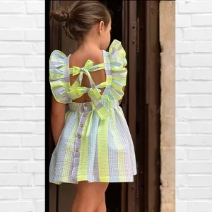 Vestido LAPEPPA Rayas Flúor