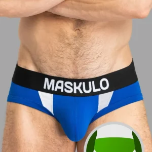 CAPTAIN-A Calzoncillos con O-Inside-POUCH. Azul 'Real'+Blanco