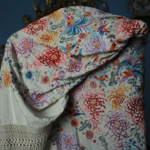 Mantón de Manila Cantones flores y pajaros (M181)