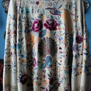 Mantón de Manila Imperio de Flores y Aves (M017)