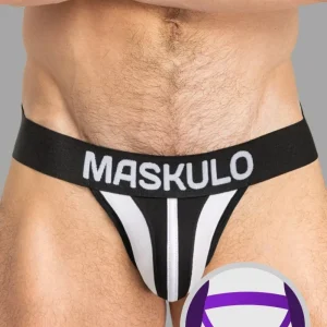 TIGER Jock con POUCH-SNAP. Blanco+Negro
