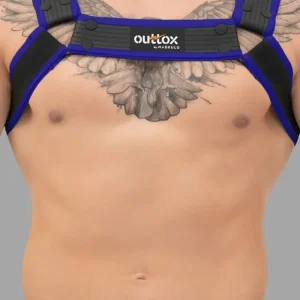 Arnés Bulldog con broches. Azul