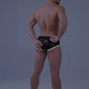 Youngero. Briefs. Mesh Codpiece. Zippered Rear. White Neon