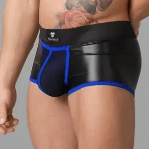Youngero Trunks. Mesh Codpiece. Regular Rear. Blue Royal